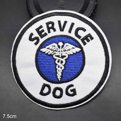 Service Dog Animal Stop No DO NOT PET Me Iron On Embroidered Clothes Patches For Girl Woman Clothing Stickers Garment Wholesale