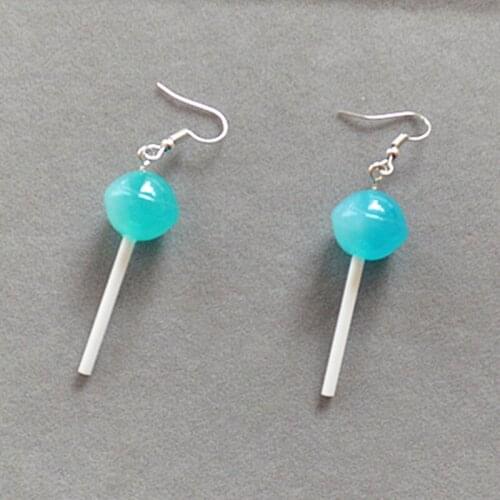 Creative Earring For Women Resin Multicolor Mini Lollipop Drop Earrings Children Jewelry Custom Made Handmade Cute Girls Gift