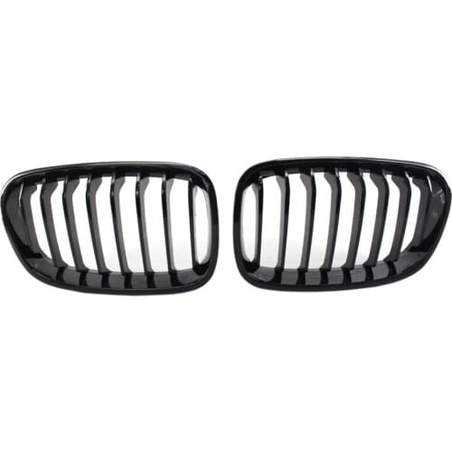 NEW-Bright Black Front Kidney Grill Grille For Bmw F20 F21 1 Series 2011-2014