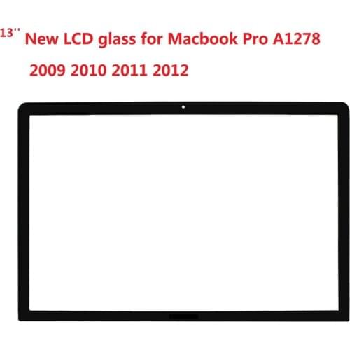 New LCD SCREEN DISPLAY GLASS PANEL COVER for MacBook Pro 13" A1278 2009 2010 2011 2012 lcd glass Bezel and lcd cable