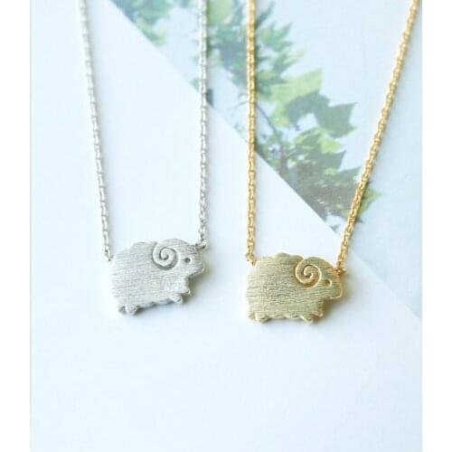 Newest fashion Sheep Pendant choker Necklace for women girls cute Animal Necklace charm gift idea Gold/Silver Plated