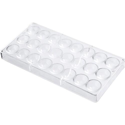 Practical 24 Holes Semi Sphere Chocolate Mould Polycarbonate Chocolate Bar Mold Half Ball Candy Maker Mold Bakeware