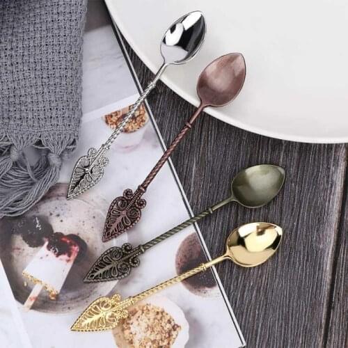 Dinnerware Coffee Spoon Ice Cream Fruit Dessert Spoon Coffee Tea Mixing Spoon Kitchen Gadgets Tableware Kitchen Tool Teaspoon