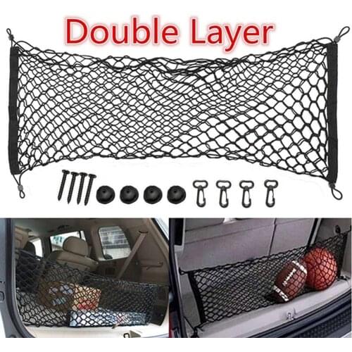 Universal Auto Car Trunk Cargo Storage Organizer Net Bag Mesh Luggage Holder