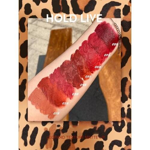 HOLD LIVE Leopard Texture Air Lip Glaze Matte Waterproof Lip Glaze Lipstick NEW Arrival For Woman Gift