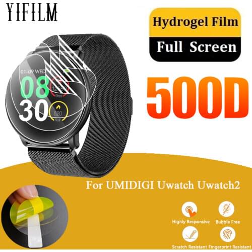 3PCS Anti-Scratch Ultra-thin TPU Soft Film For UMIDIGI Uwatch Uwatch2 Smart Watch Full Screen Protector Hydrogel Clear Film
