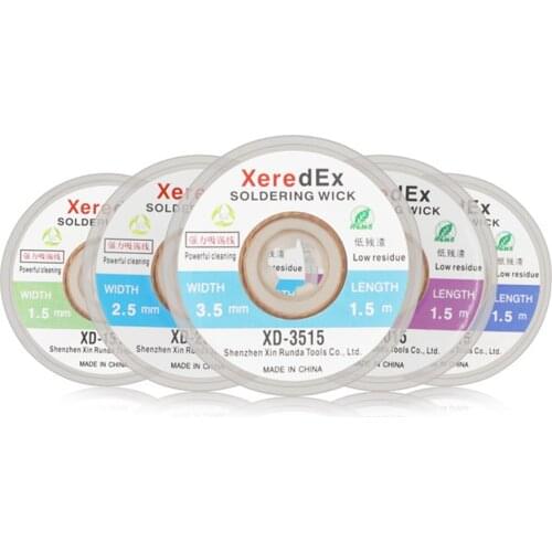 1.5mm 2mm 2.5mm 3mm 3.5mm Width 1.5M Length Welding Wires Desoldering Braid Solder Remover Wick Wire Repair Tool