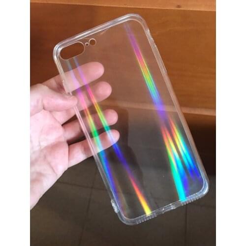 100PCS/Lot Gradient Rainbow Laser Case for Huawei P20 Lite P30 Pro Mate 20 30 Pro Nova 2 3 3i 4 Transparent Soft Capa Fundas