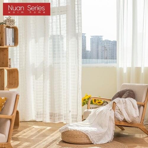 2021 White Tulle Window Curtains For Living Room Solid Tulle Curtains For Bedroom Sheer Voile Drapes Curtains Window Screening