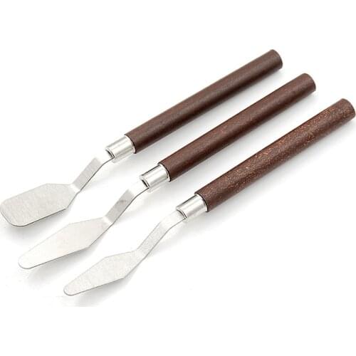 3Pcs/set Stainless Steel Artist Painting Palette Knife Kit Spatula Paint Art Craft Clay Professional Tools