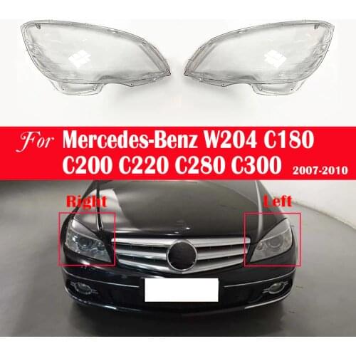 Car Front Headlamp Lens Light Auto Shell For Mercedes-Benz W204 C180 C200 C220 C280 C300 2007~2010 Headlight Cover Replacement