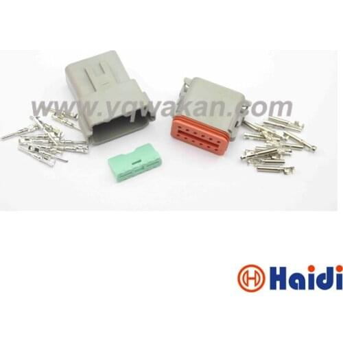 Free shipping 1set auto 12pin plastic waterproof wiring cable male and female connector DT04-12P DT06-12S
