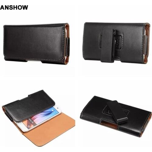 Hip Horizontal Holster Sheep Leather Clip Case For Iphone 7 6 6S Plus 5 5S SE Galaxy S8/S7/Edge/Plus/S6 Note5 Belt Pouch