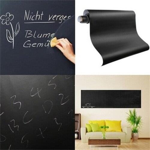 Blackboard Vinyl Peel and Stick Self Adhesive Chalkboard Wall Sticker Draw Decor Mural Decals Remove Blackboard Gift Tools