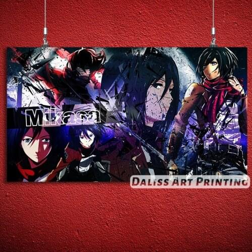 Canvas Anime Attack on Titan Mikasa Pictures Home Decoration Paintings Poster HD Prints Wall Art Modular Living Room Framed