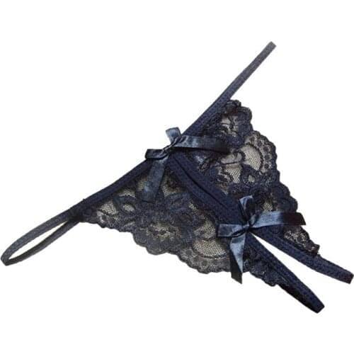 2021 Best Sell Fashion Women Open Crotch Fork Transparency Tanga Bowknot Featured Strappy Sexy Panties Chastity Strapon Lingerie