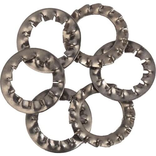 M3-M24 Stainless Steel Lock Washer / Outer Serrated Pad Multi-Tooth Anti-Slip Stop Anti-Loose Gasket GB862 50 Pcs