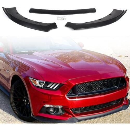 Matt Black Auto Car Accessories Front Bumper Lip Chin Spoiler Wing Body Kit For Ford Mustang 2015 2016 2017