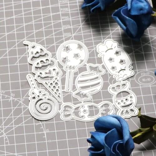 Christmas Candy Lollipop Ice Cream Metal Cutting Dies Stencils For DIY Scrapbooking Embossing Paper Cards Handcraft Die Cut