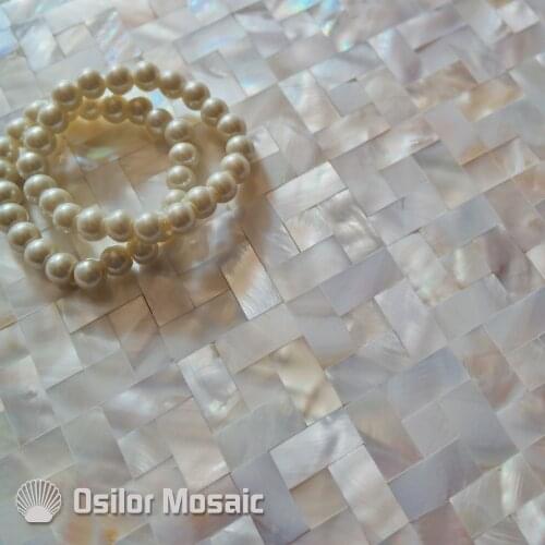 Natural 100% white Chinese freshwater shell mother of pearl mosaic tile for kitchen and bathroom decoration wall tile