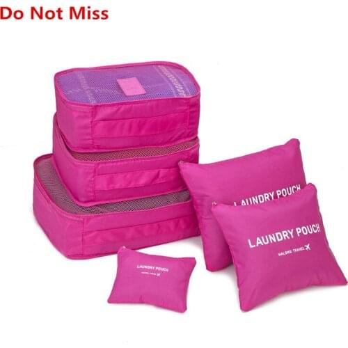 Do Not Miss New 6 PCS Travel organizer set For Clothes Tidy Organizer bag Packing Cube Suitcase luggage Organiser bag Travel bag