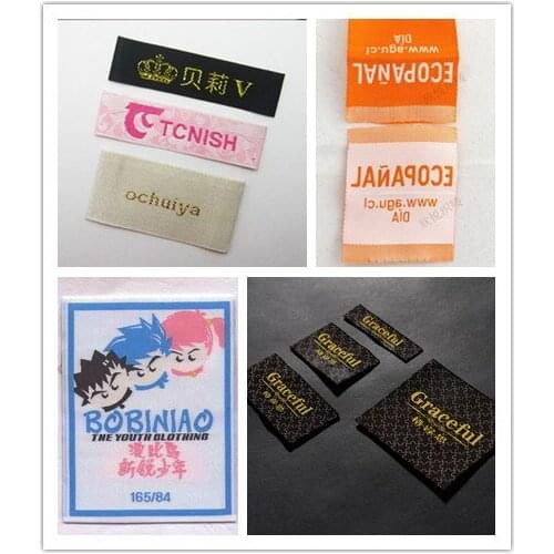 Wholesale customized garment jacket shoe labels/woven labels/printed clothing label/ brand labels for clothing
