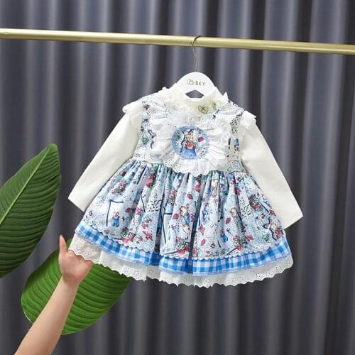 Autumn Girl Kids Lolita Princess Dress Clothes Set Ruffles Lace Children Baby Infants Dresses+PP Short Pants Party Suit ADK192