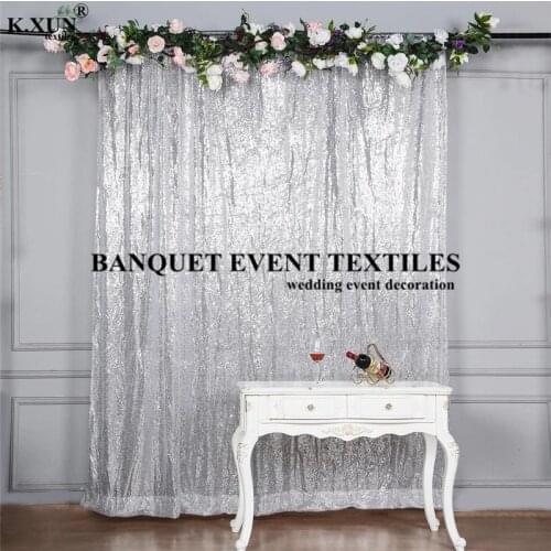 Panel Glitter Sequin Backdrop Curtain Wedding Sequin Wall Stage Background Photo Booth Event Party Decoration