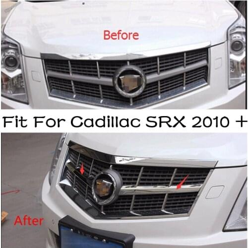 Lapetus Front Head Grille Grill lid Decoration Cover Trim Accessories Exterior Fit For Cadillac SRX 2010 2011 2012 2013 2014 ABS