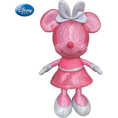 Disney Minnie Plush Toy Pink Plush Doll Beautiful Fashion Fill Girl Gift Animal Plush Toy Anime Cartoon Character Car Pendant