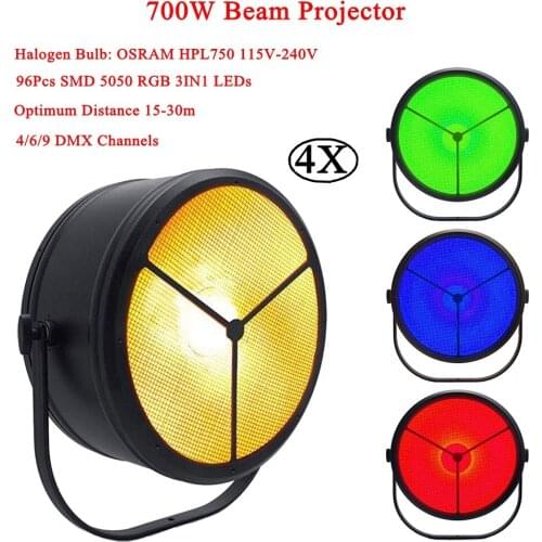 4Pcs/Lot Voice Activated 700W Beam Projector DJ Flash Light Projector Stage DJ Disco Light Club Dancing Party Stage Effect Light
