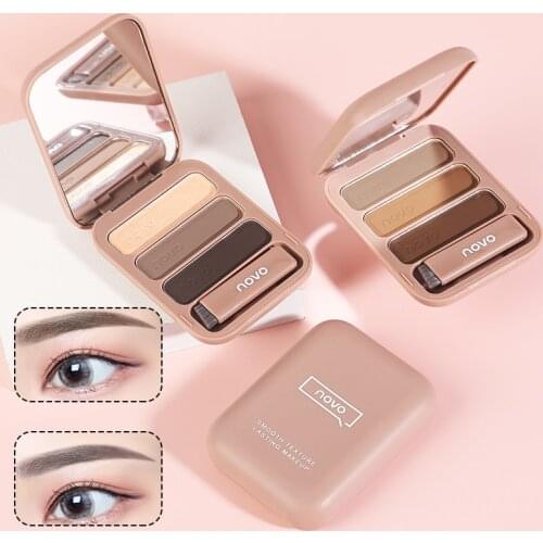 NOVO 3D Eyebrow Powder Three-color Waterproof Long-wearing Eyebrow Makeup Palette Fine High-pigmented Woman Eye Makeup TSLM1
