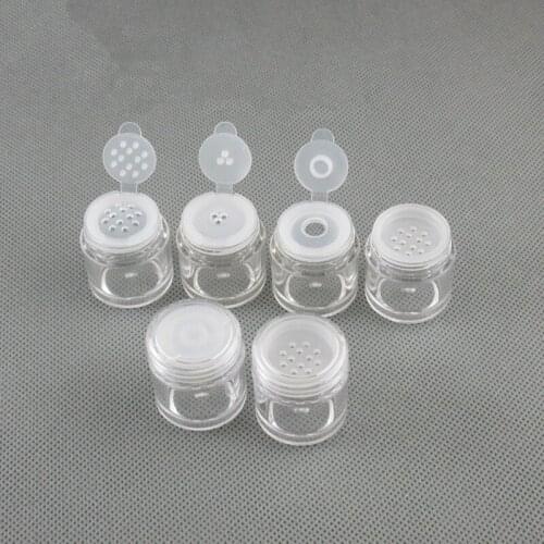20pcs 5ml Empty Cosmetic Loose Powder Jars Container Handle Portable Sifter Refillable Bottles