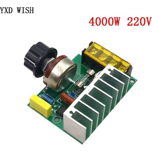 AC 220V 4000W SCR Voltage Regulator Dimming Dimmers Motor Speed Controller Thermostat Electronic Voltage Regulator Module