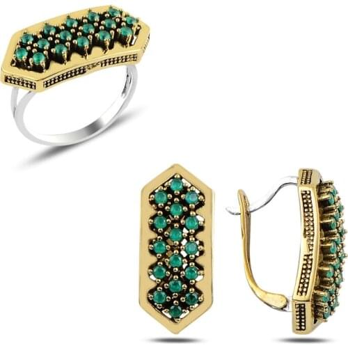 Silver 925 Sterling Zircon Cubic Zirconia Authentic Set