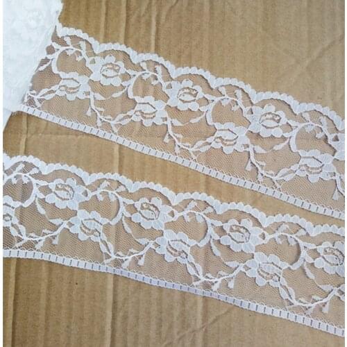 Width 70mm cute 8yards white Embroidered Net Lace Trim fabric Garment ribbon headband wedding gift DIY Accessories GH-02471