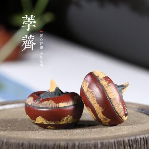 TaoYuan 】 yixing undressed ore purple sand tea accessories play small tea pet water chestnut tea spoil a single price