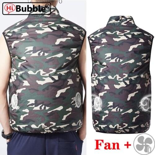 USB Smart Air Conditioning Clothing With Fan Cooling Hiking Vest Fishing Cycling Vest Work Outdoors Summer High Temperature Top