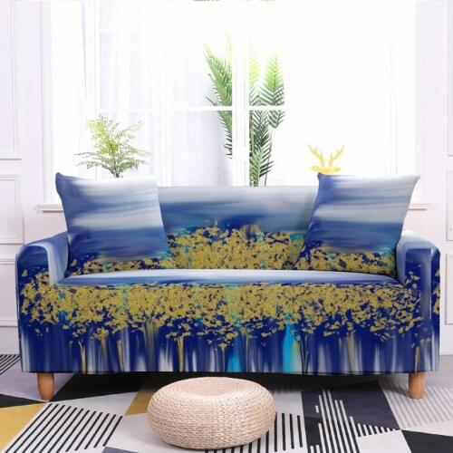 All-inclusive Stretch Universal Couch Cover Fashion Soft Sectional Sofa Cover 3D Printing Dustproof Cover Home Decor
