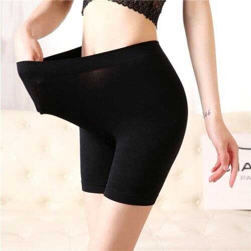 Spring and summer super elastic seamless one-piece anti-glare safety pants three-point pants hip buttocks