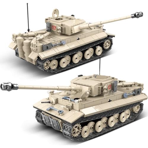 WW2 Military Heavy Tank Series King Tiger 131 Model IS-2M KV1 Set Building Blocks Army Soldier Bricks Children Toys Kids Gifts