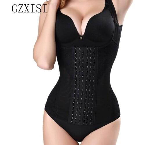 Women Shaper Waist Trainer Bodysuit Slimming Breathable Underwear Tummy Belt Body Shaper Underbust Corset Shapewear SK19