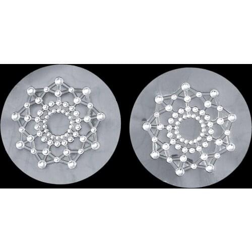 1 Pair Transparent Self Adhesive Sexy Nipple Stickers Lingerie Pasties Bras Rhinestone Breast Petals Nipple Accessories Padding