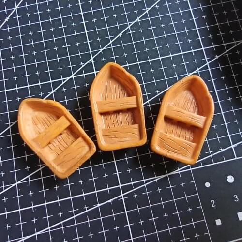 1pcs/lot Resin lovely brown boat 35mm Ornaments Micro landscape Ornaments Creative Home Gardening Decorations A003-6