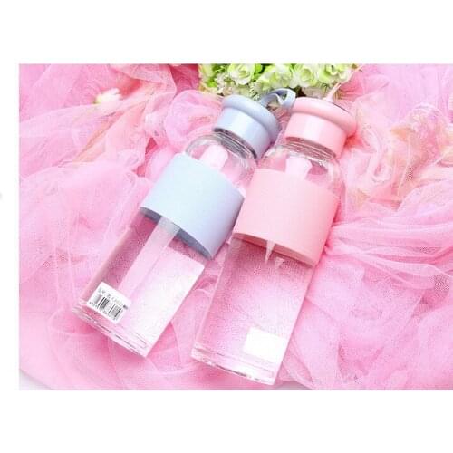 1PC glass water bottle Leak-Proof Seal Large Capacity a Sport drinking coffee My travel Sports water bottle Creative KD 1465