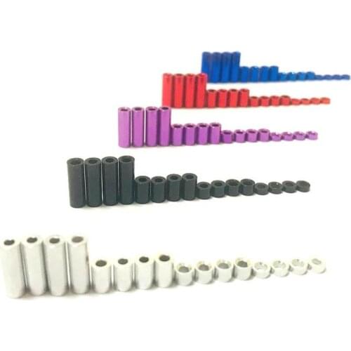 8Pcs 1.5/3/6/12mm Aluminum Alloy Tube Screw Sleeve Metal Column Spare Parts For Tamiya Mini 4WD Car Model