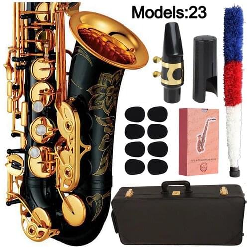 MFC Saxophone Alto 23 Professional Alto Sax Custom 23 Series High Saxophone Black Lacquer With Mouthpiecuthpiece Reeds Neck Case
