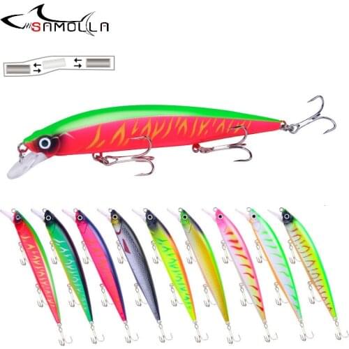 Minnow Fishing Lures 2019 Weights 18.3g Mino Hard Bait Bass Lure Isca Artificial Articulos De Pesca Top Water Lure Beads