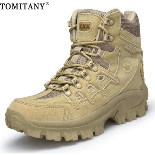 Mens Combat Military Boots Mens New Autumn Winter Ankle Tactical Army Special Force Male Sneaker Work Safety Shoes Hiking Boots