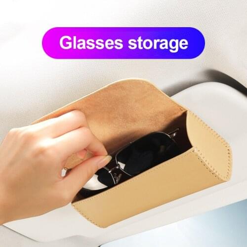 Sun Glasses Holder Box Magnetic Car Visor Glasses Case Organizer Glasses Storage Box Holder